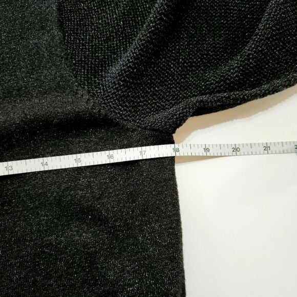 Michael Michael Kors Lace-Up Front Sweater Black Metallic Gold Accents Women's S - Picture 9 of 11